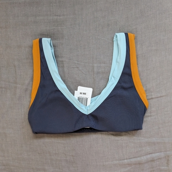 L*Space Lala Vacay Bikini Set Slate Sky Blue Inka Gold - Picture 7 of 14